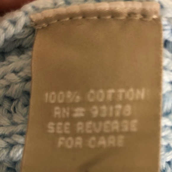 Joan Vass Blue V-Neck Knitted Sweater Large - Picture 8 of 8